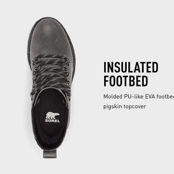 Sorel Women's Lennox Lace Boot - Waterproof - Quarry - NEW - Picture 6 of 10